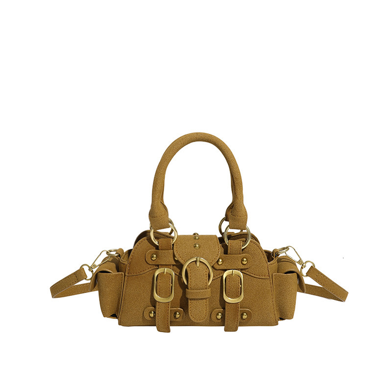 Fashionable solid color motorcycle bag with trendy texture women's crossbody bag spicy girl style avant-garde luxury handbag exquisite fashion de