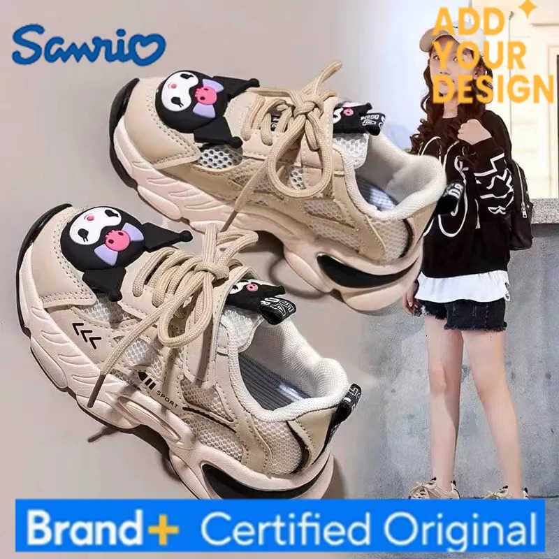 Sanrio Hello Kitty Animation Peripheral Kawaii Childrens Sneakers Mesh Breathable Cute Hello Kitty Cartoon Girl Dad Shoes Gift H251223