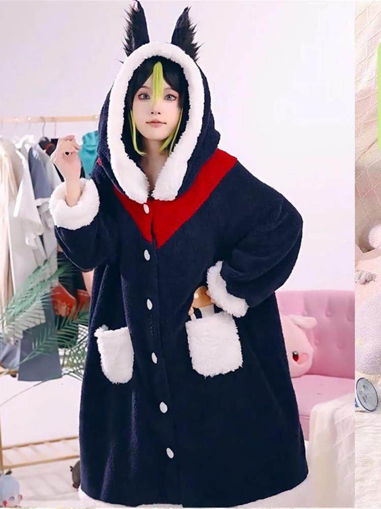 Women's Robe Kawaii Genshin Impact Plush Toys Scaramouche Ganyu Klee Plush Pajamas Soft Stuffed Home Clothes Robe Cute Men Women Night Cloth 2312