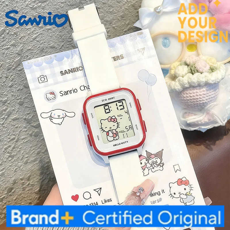 Sanrio New Miniso Watch Kawaii Hello Kitty Kuromi Student Waterproof Watch Ins Korean Cartoon Anime Friend Birthday Gift H251223
