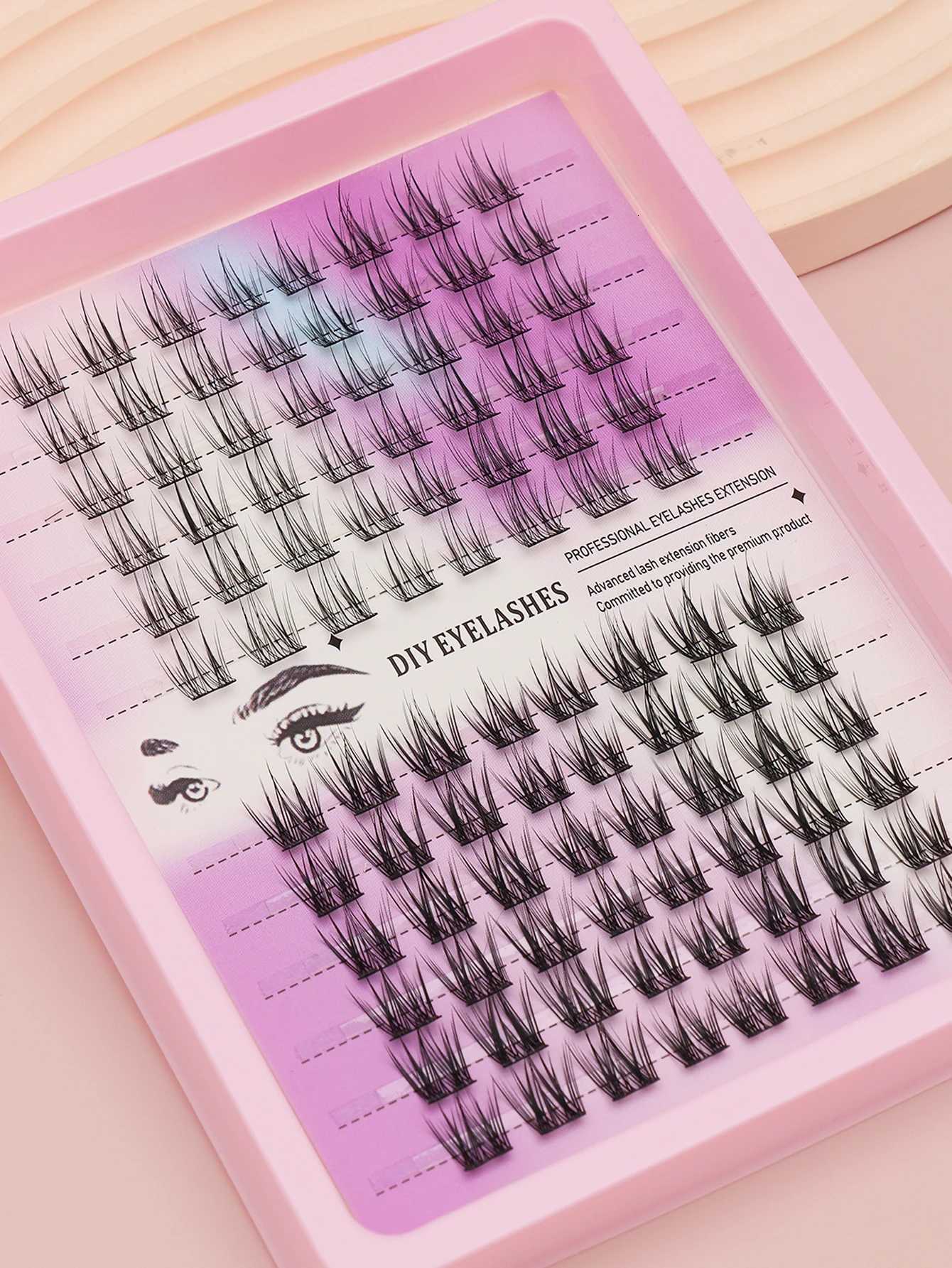 96 Cluster Mixed Natural Extension False Eyelash Party Travel Daily Work Meeting Natural False Eyelash Comfortable WearT251223