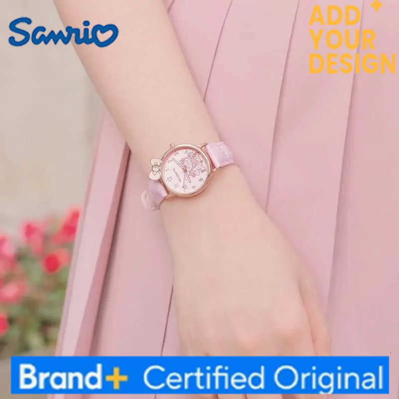 Sanrio Hello Kitty Childrens Quartz Watch Cartoon Character Cute Cinnamoroll Creative Silent Fashionable Exquisite Watch Holiday Gift H251223