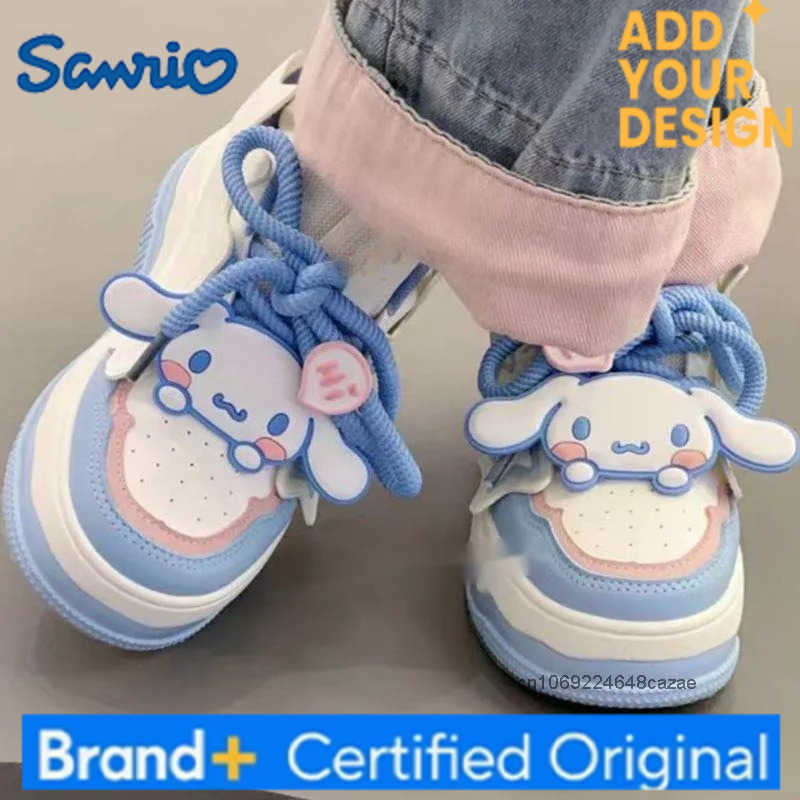 Sanrio Cinnamoroll Cute Bread Shoes Womens New Fashion Versatile Thick Soled Board Shoes Y2k Sweet Girl Casual Trend Sneakers H251223