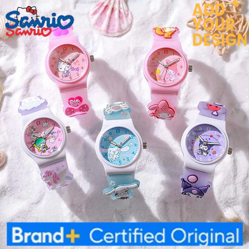 Sanrio Cinnamoroll Children Wrist Watch Kuromi Hello Kitty My Melody Kawaii Waterproof Silica Gel Chronograph Watch Student Gift H2512231