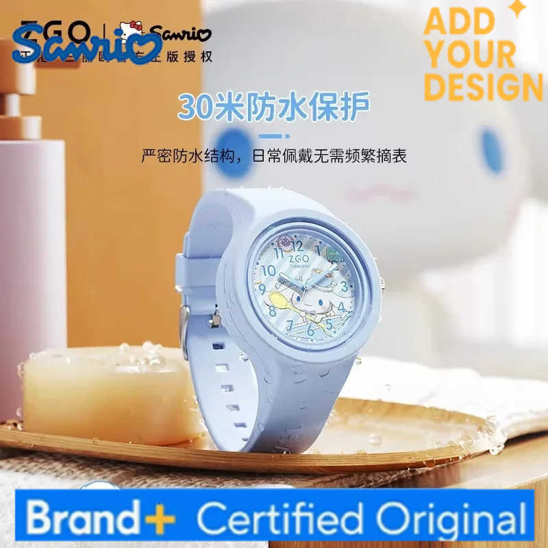 Sanrio Kawaii Cinnamoroll Anime Figure Child Silica Gel Watch Luminous 30m Waterproof Sports Casual Student Birthday Present H251223