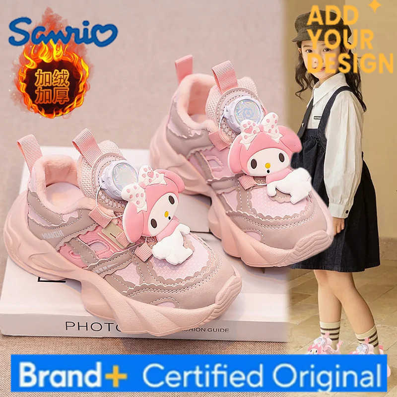 Sanrio Girl Cinnamoroll Kawaii Fashion Sneakers Student Winter Anime Cartoon Fleece-Lined Keep Warm Child Casual Shoes New Style H251223