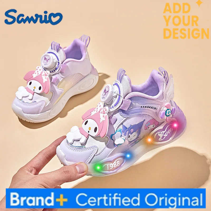 Sanrio Hot Girl My Melody Kawaii Fashion Luminous Shoes Student Spring and Autumn Seasons Cartoon Child Casual Shoes New Style H251223