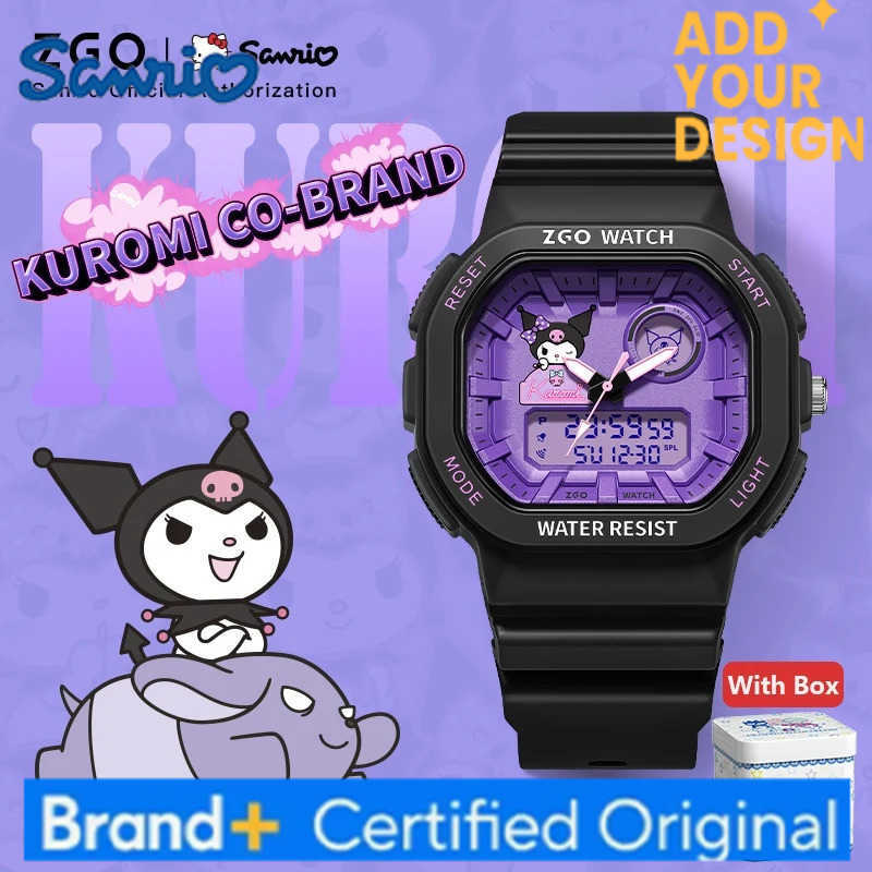 Sanrio Kuromi Kids Digital Watch for Boys and Girls Sporty Waterproof Square Electronic Watch Gift 810 H251223