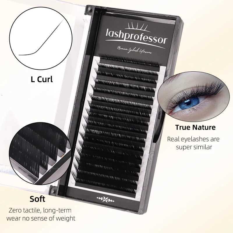 B/L/M Curl False Eyelash Extensions Faux Mink Lash Individual Eyelashes Matte Black 8-15mm Mixed Soft M/L Shape Makeup LashesT251223