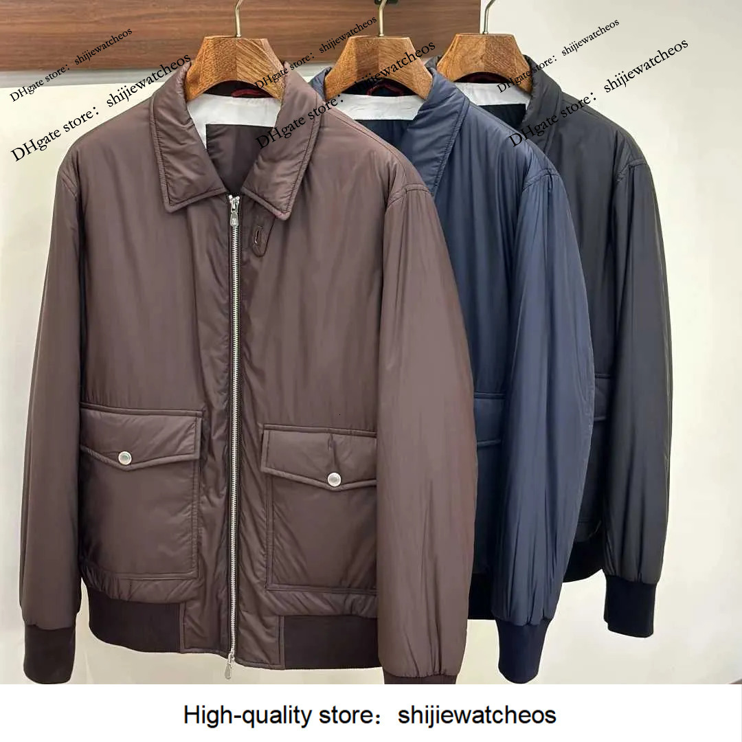 BC Italy 25aw Solid Color Simple Zipper Embellished Mens Cotton Jacket Z251114