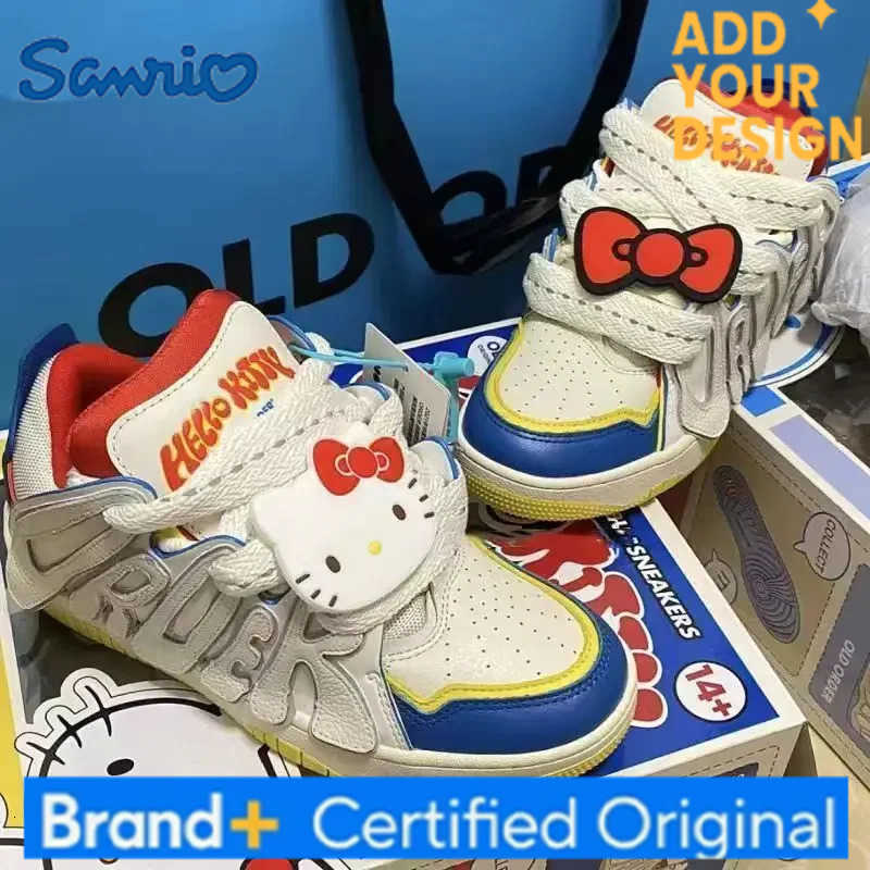 Sanrio Hello Kitty Skateboard Shoes Cinnamoroll Kawaii Casual Couple Sports Thick Sole Non-slip Wear-resistant Skateboard Shoes H251223