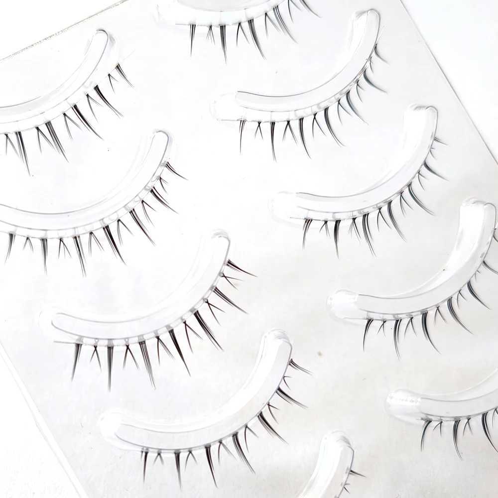 Natural Looking 5 Pairs Idol Bottom Eyelashes Set Soft Under Eyelash Handmade Lower Eye Lashes Extension Invisible BandT251223
