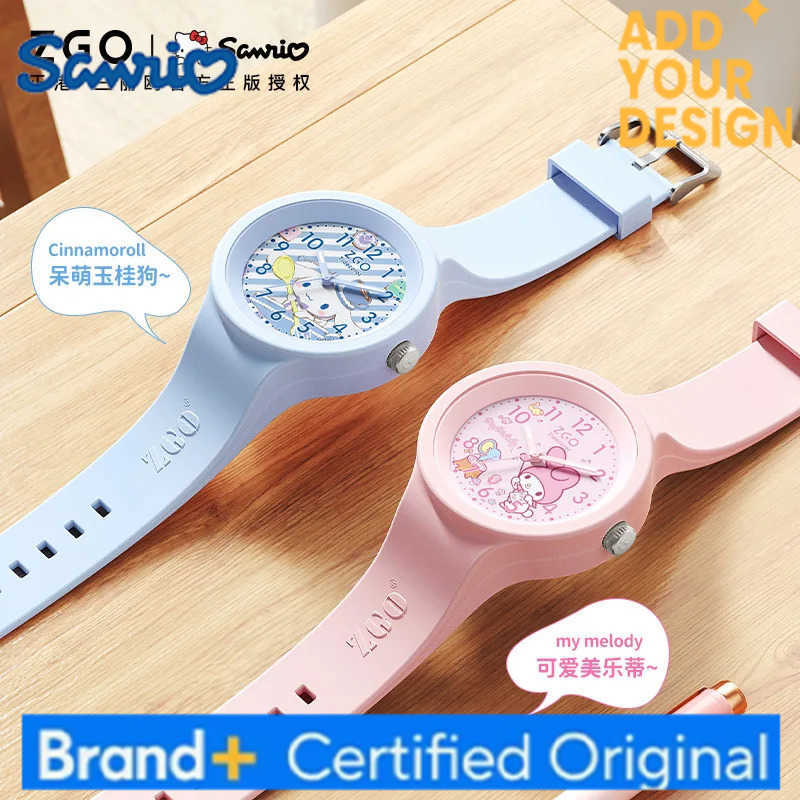 Sanrio Watches for Girls My Melody Wrist Watch Female Style Jelly Table Wiith Noctilucent Hello Kitty Waterproof Quartz Watch H251223