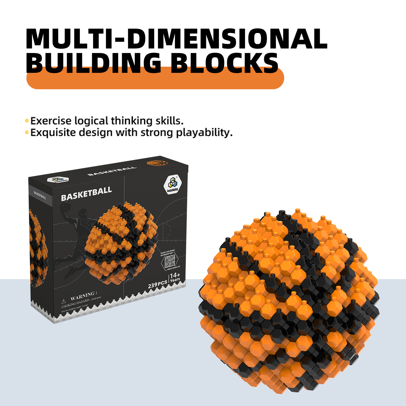 Kadele Basketball Block Set, Adults challenging STEM Block Decorations, Miniature 3D Educational Toys for Ages 14 and Above,(239 Pieces)