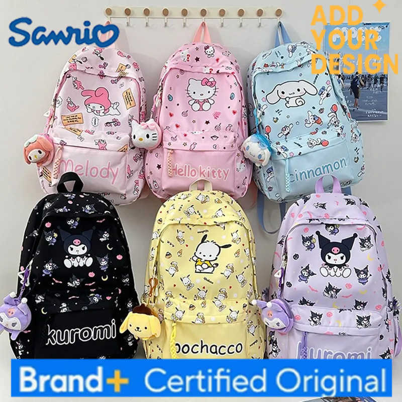 Sanrio Primary Secondary School Junior and Senior High School Students handbag hello kitty kuromi boy girl Schoolbag Backpack H251223