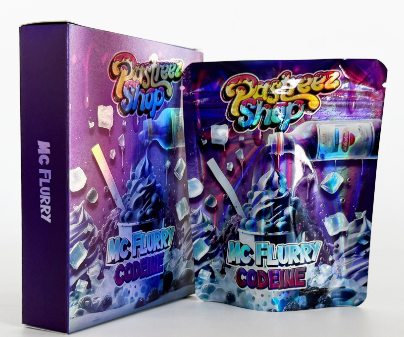 custom printed mylar bag with box combo 3.5 inch 1/8oz cali style foil pouch smell proof packaging food storage