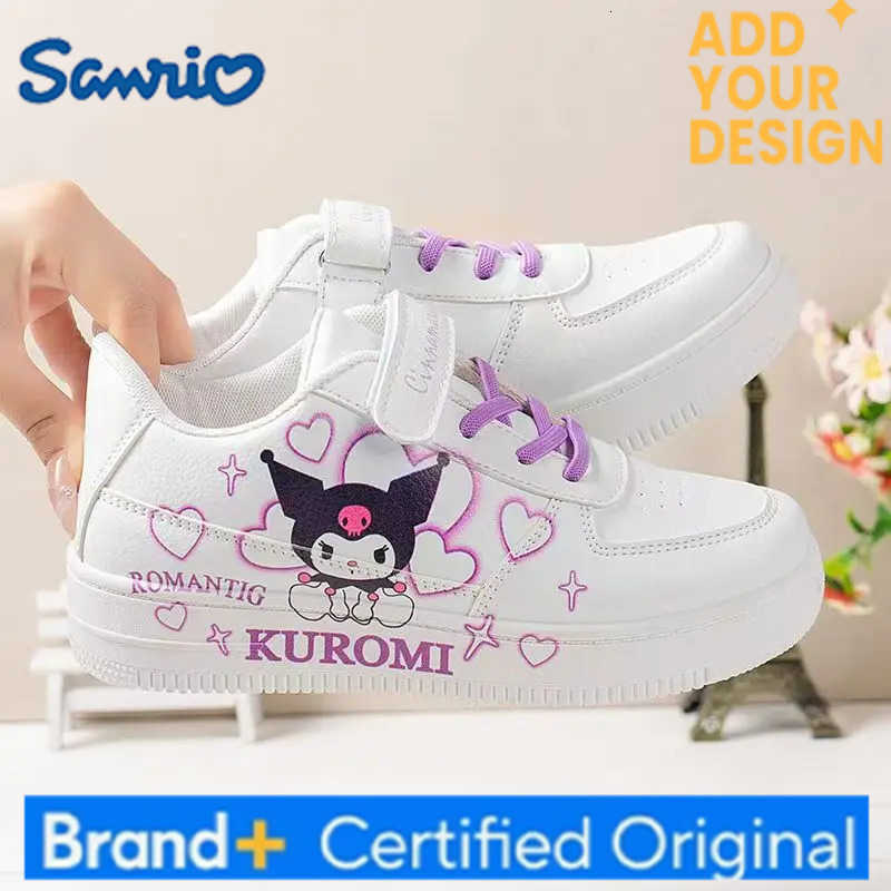 Sanrio Cinnamoroll Girls Sneakers Flat Kawaii Kuromi Casual Shoes Spring and Autumn Student Running Shoes Kids Board Shoes Gift H251223
