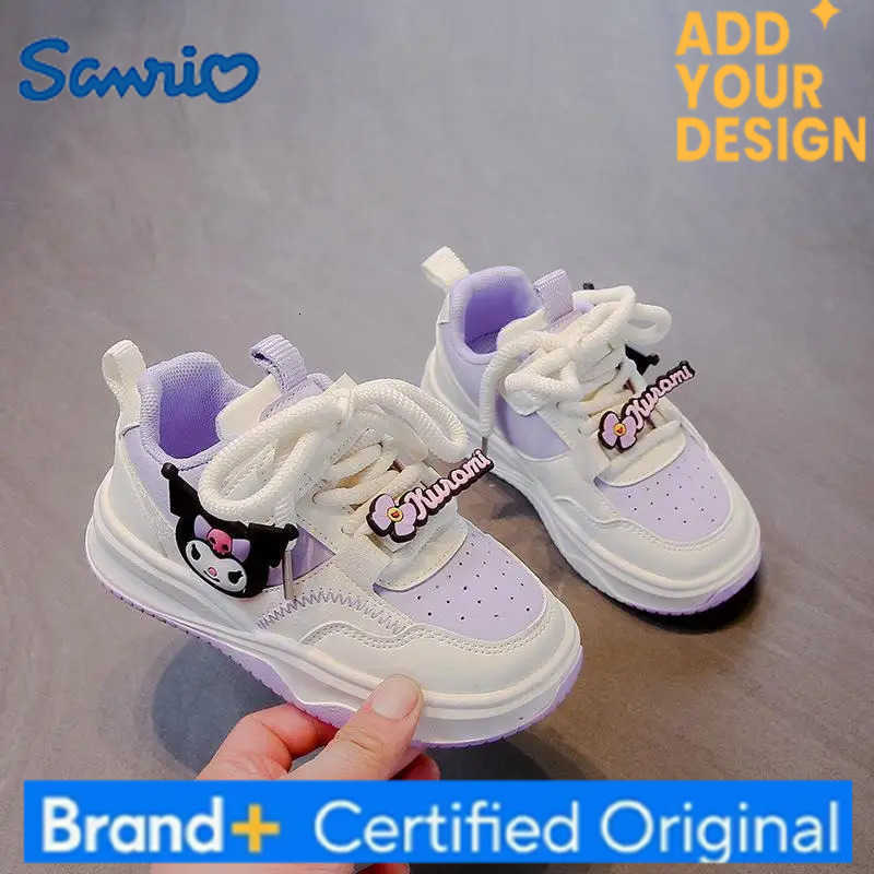 Sanrio Anime Cartoon Kawaii Girls Shoes Kuromi Spring and Autumn New Sports Casual White Shoes Fashionable Sweet Comfortable H251223