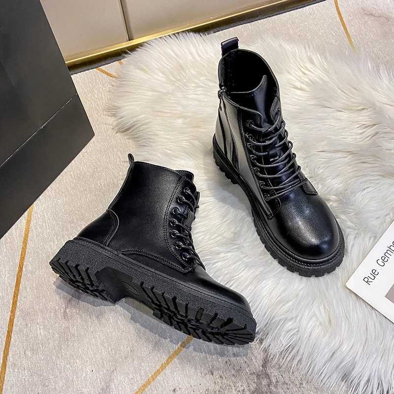 2024 Spring/Autumn Round Toe Square Heel Increased Soft Fashion Womens Shoes Sexy Cross Belt New Short Boots MujerT251223