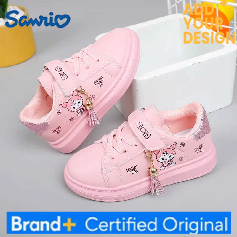 Sanrio Girlss Fashion Sneakers Kids Anti-skid Casual Shoes Cartoon Anime Kuromi Thick Soles Shoes Childrens Board Shoes H2512231