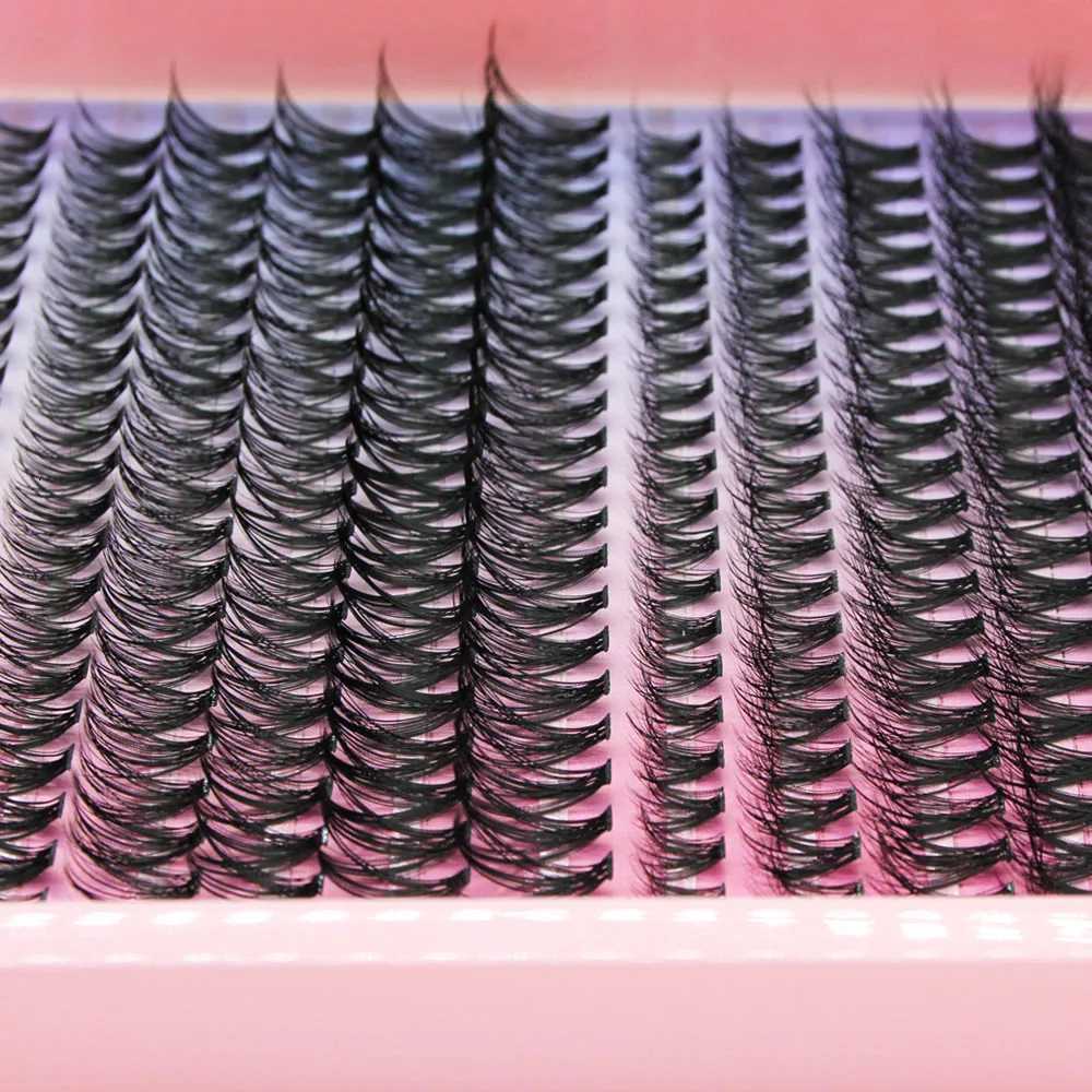 Whole sale Super Bunch New 3D/5D Effect Mix 240 Clusters Lashes 8-16mm Charm Style False Eyelashes Extension Russian VolumeT251223
