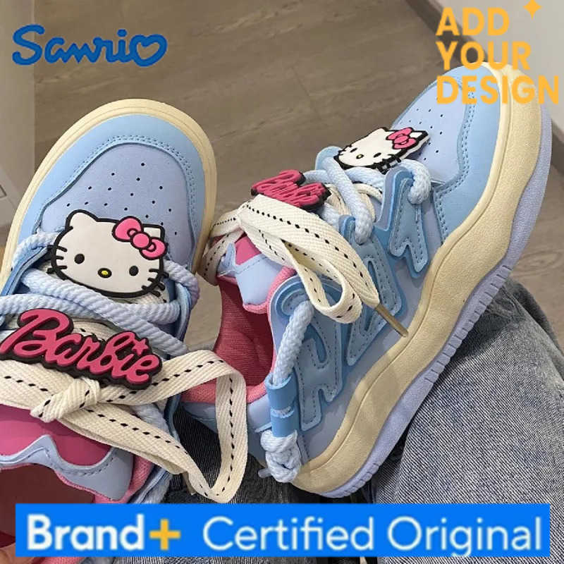 Sanrio Hello Kitty Cute Dopamine Fashion Bread Shoes Women Autumn New Thick Soled Sneakers Korean Version Trend Versatile Casual Shoes H251223