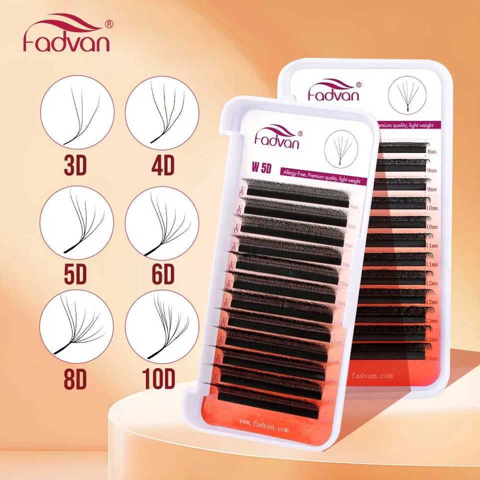 3D/4D/5D/6D/7D/8D W Shape Eyelash Extension curl C/D Premade Volume Fan False Eyelashes Natural Faux Mink Lashes Makeup SuppliesT251223