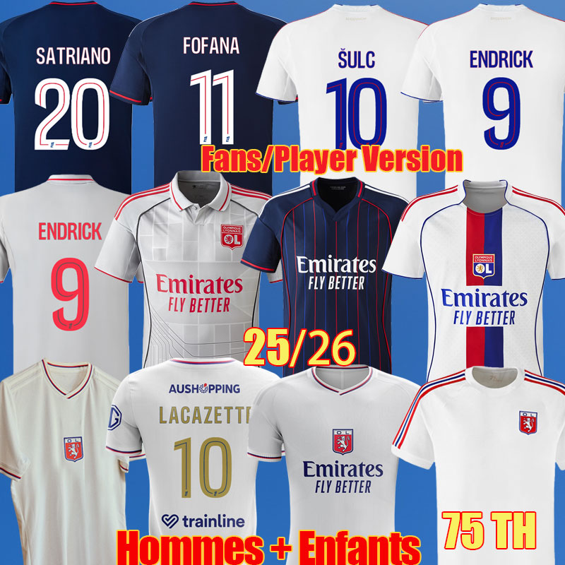 25 26 Soccer JerseyS Maillot de foot CHERKI NUAMAH MIKAUTADZE ORBAN TAGLIAFICO FOFANA football shirts 75TH ABNER 2025 lyon TRAORE BENRAHMA 75 Year Anniversary