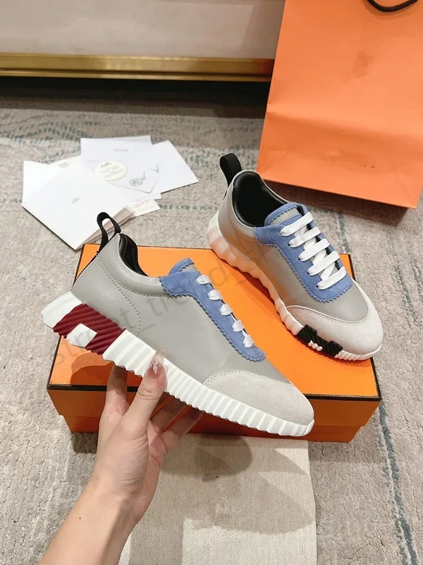 Designer Casual Shoes Bouncing Sneaker For Sale Light Sole Mesh Suede Goatskin Breathable Outdoor Mens Womens Trainer Comfort Man Footwear Eu35-46 K2