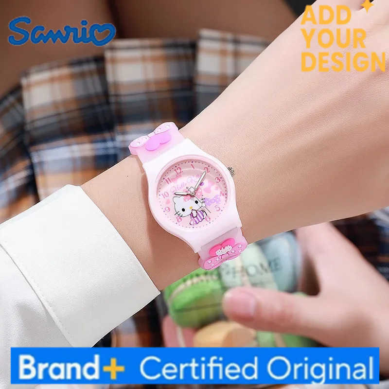 Sanrio Cute Hello Kitty Watches for Girls 3D Cartoon Pattern Kuromi Waterproof Quartz Children Watch Wrist Clock Kids Gift reloj nina H25122311