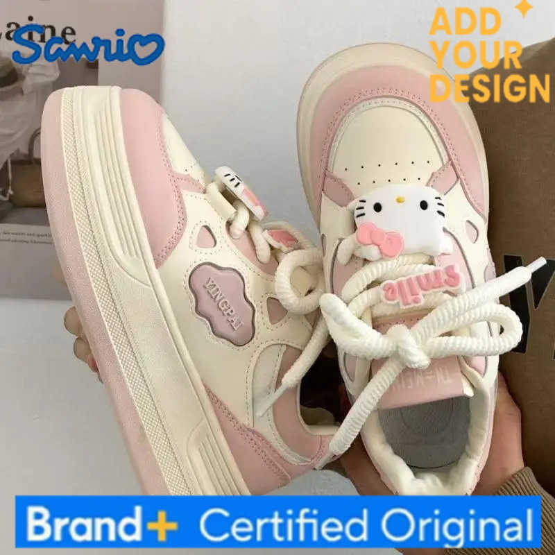 Sanrio Girl Hello Kitty Skate Shoes Student Children The Spring and Autumn Annals Breathable Waterproof Casual Shoes New Style H251223