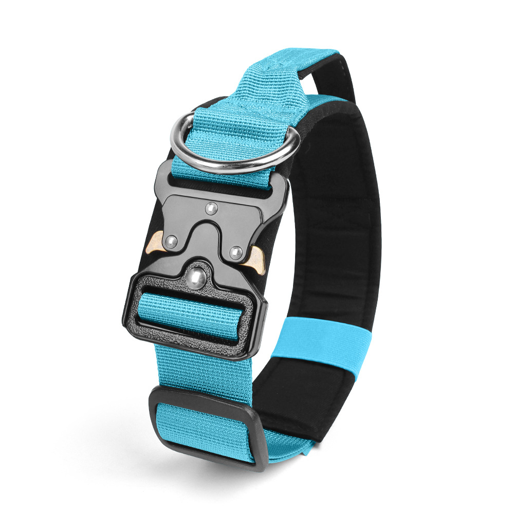 Durable Nylon Adjustable Pet Dog Collar with Pull Resistant Design & Handled Grip for Effective Training Sessions