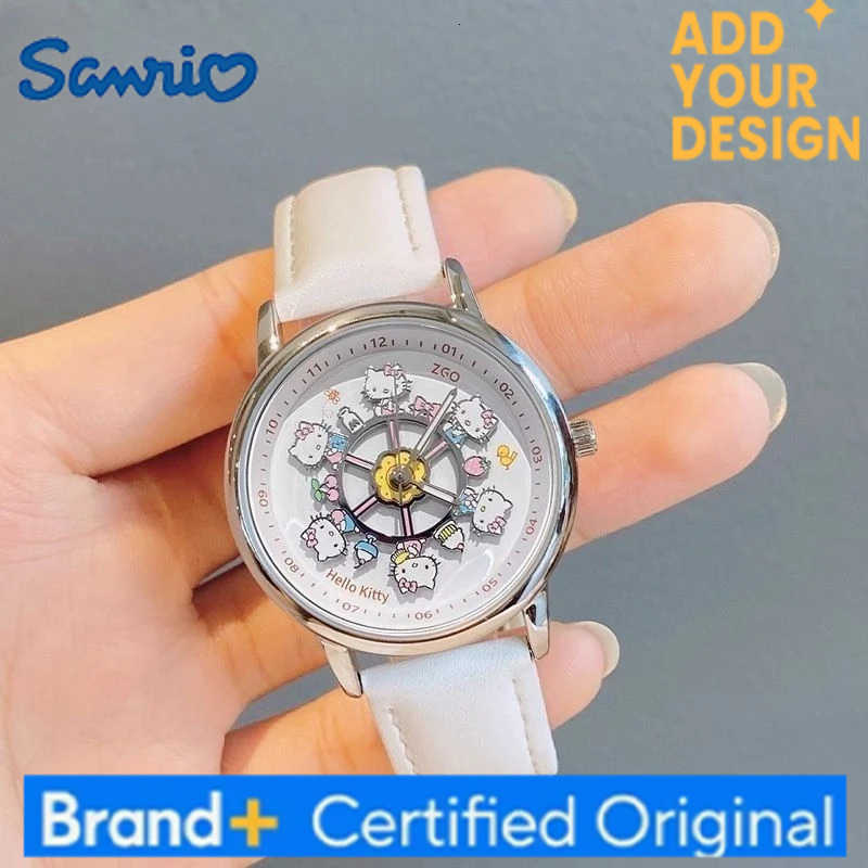 Sanrio Hello Kitty Luminous Watch Kawaii Cartoon Cute Animation Creative Exquisite Fashion Versatile Girls Quartz Watch Holiday Gift H251223