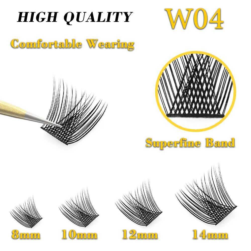 Kimcci 36 Bundles Mink Eyelash Extension Segmented False Bundles Eyelashes Natural 3D Russian Volume Faux Eyelashes IndividualT251223