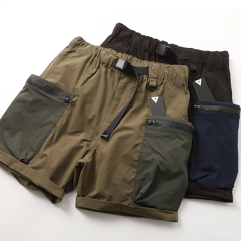 Unisex Functional Shorts Fabrics Large Pockets Size Cargo Men Trend Loose Quickdrying Half Pants Midlength Bottom 251223