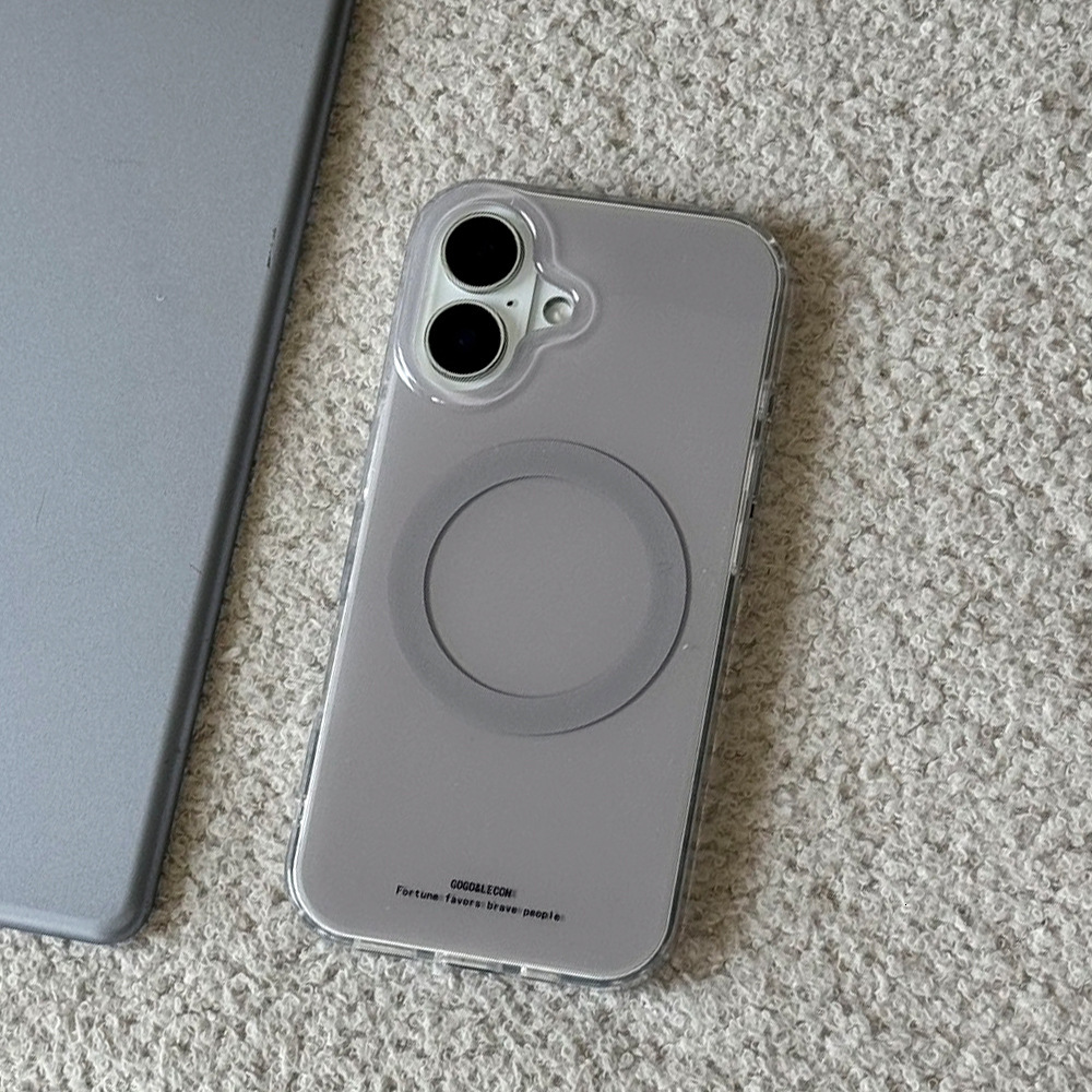 Light Gray Compatible with iPhone 16 Pro Max Magnetic Phone Case 15/14/13 Stand