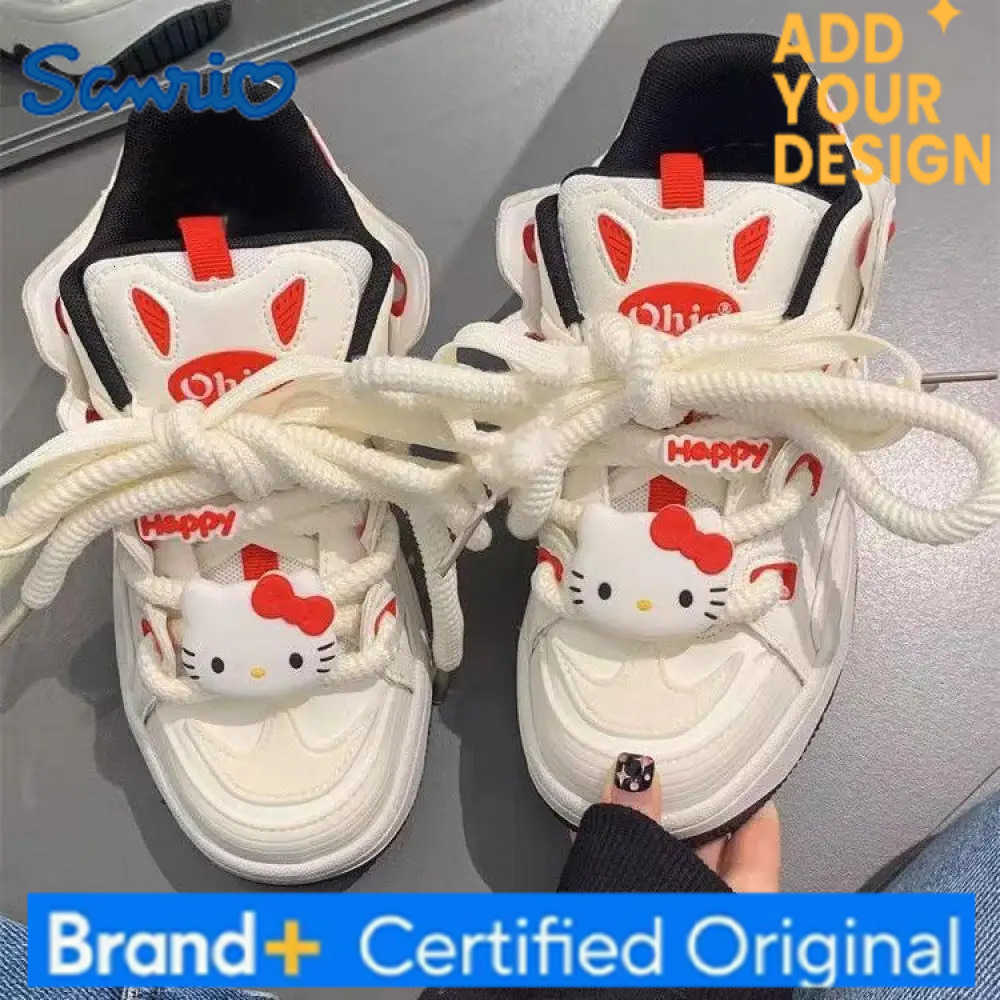 Sanrio Cartoon Board Shoes Anime Hello Kitty Cute Sports Shoes Autumn Versatile Thick Bottom Sneakers Rise Leisure Sneaker Girl Gift H251223