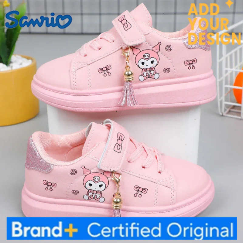 Sanrio Girlss Fashion Sneakers Kids Anti-skid Casual Shoes Cartoon Anime Kuromi Thick Soles Shoes Childrens Board Shoes H2512231