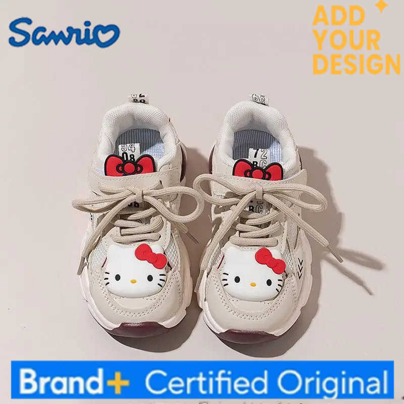 Sanrio Hello Kitty Student Sneakers Girl Spring Autumn Mesh Kawaii Cartoon Fashion Versatile New Casual Children Skate Shoes Hot H251223