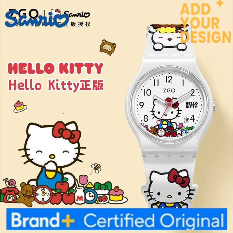 Sanrio X Hello Kitty Kids Watches Start School Must-Have Cute Waterproof Watch Girl Student Quartz Wristwatch Gift 320 H2512231