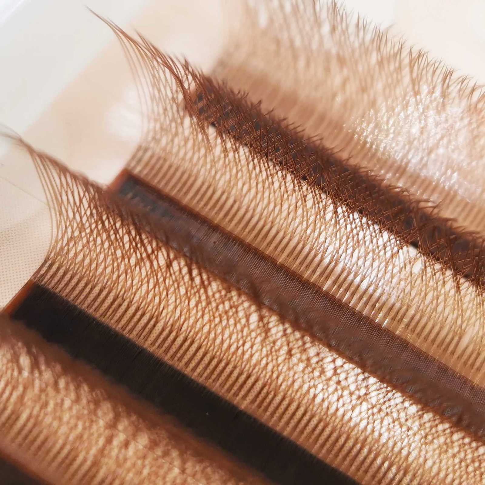 Supmacio Brown 3D/4D/5D W Lashes Bloom Automatic Flowering Soft Premade Fans Natural Soft Individual EyelashesT251223