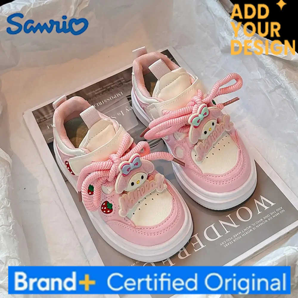 Sanrio Sanrios Kawaii My Melody Girls Sports Sneakers Cartoon Kids Tennis Leisure Shoes Cute Doll Running Shoes Non Slip Breathable H251223