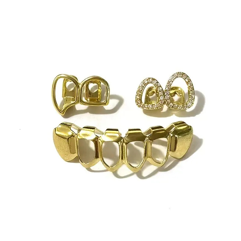 A Set of HipHop Double Hollow Fangs Suitable for Both Men And Women Perfect Halloween Christmas Nightclubs 251222