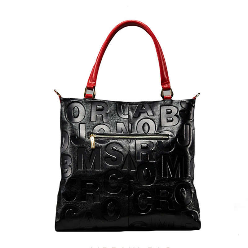 Luxury Bags Totes Hobo New Urban Simple Tote Bag With Text Genuine Leather Letter Women S Shoulder Direct Sale From Manufacturer