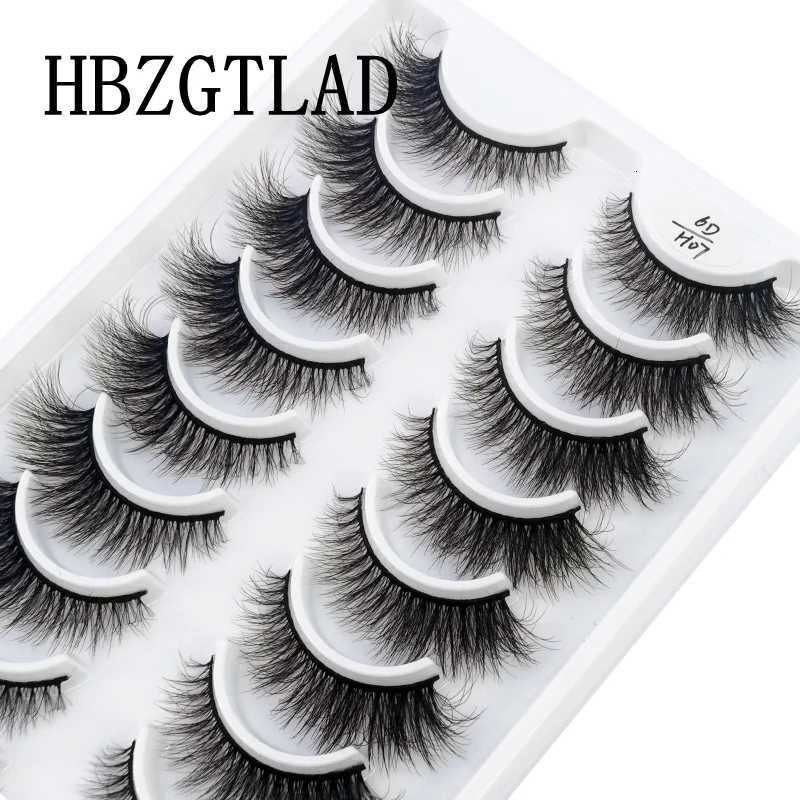 HBZGTLAD 10 Pairs 3D Faux Mink Lashes Fluffy Soft Full Thick Wispy Natural long False Eyelashes Curly lashes wholesale lashesT251223