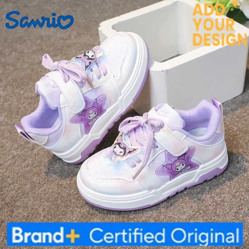 Sanrio Girlss Cute Cartoon Kuromi Sports Shoes 2024 New Product High Top Soft Sole Casual Sneakers Boys Anti Slip Running Shoe H251223