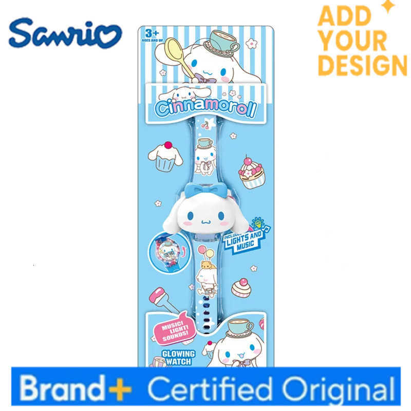 Sanrio new Kuromi ChildrenS Music Luminous Watch Pupils Cartoon My Melody Flip Electronic Cinnamoroll Watch Birthday Gift H251223