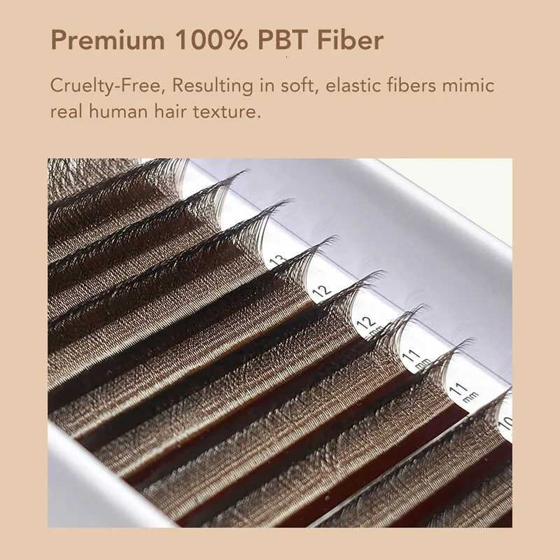 DIYDAY Dark Brown 3D 4D 5D Eyelashes W Shaped Premade Fan Lashes Easy Apply Thick Crisscross False Mink Eyelash ExtensionT251223