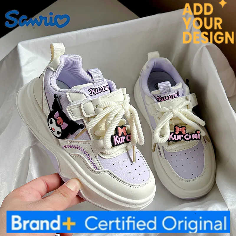 Sanrio Kids Sneakers for Girls Cute Cartoon Kuromi Children Tennis Shoes Fashion Versatile Toddlers Causal School Sports Shoes Non-slip H251223