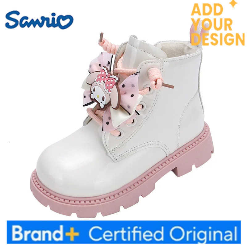 Sanrio KidsCasual Boots Ankle Boots PU Leather Cartoon My Melody Winter Shoes For Girls Anti-slip Warm Pink Black Shoes Size 26-36 H251223